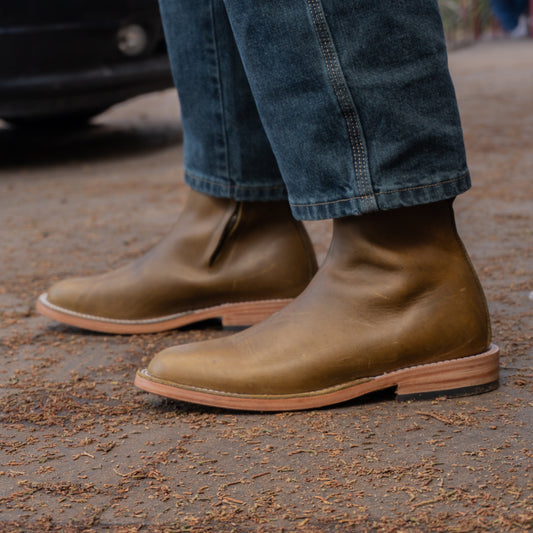 Wholecut Zip Up Boot