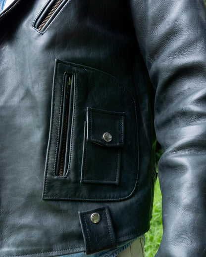 D Pocket Leather Jacket